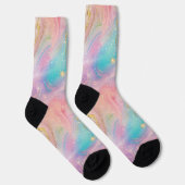 Abstrakter Pastell-Glitzer Nahtloses Muster Socken (Rechts)