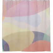 Abstrakter Pastell-Kunstdruckvorhang Duschvorhang (Vorderseite)