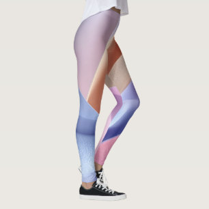 Abstrakter Pastell-Stofffluss mit sanften Kurven Leggings