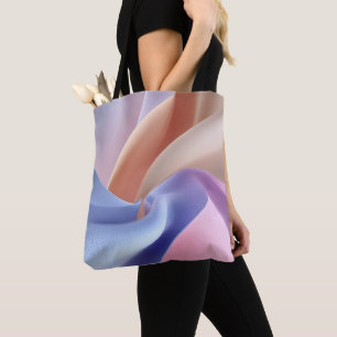 Abstrakter Pastell-Stofffluss mit sanften Kurven Tasche