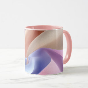 Abstrakter Pastell-Stofffluss mit sanften Kurven Tasse