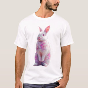 Abstrakter Pastell-Watercolor-Hase Männer T-Shirt