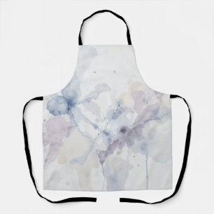 Abstrakter Pastellblauer und Lila Flüssiger Tinten Schürze