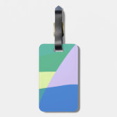 Abstrakter Pastellfarbblock Personalisiert Gepäckanhänger (Rückseite vertikal)