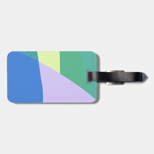 Abstrakter Pastellfarbblock Personalisiert Gepäckanhänger (Rückseite horizontal)