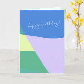 Abstrakter Pastellfarbblock Personalisiert Karte (Gelbe Blume)