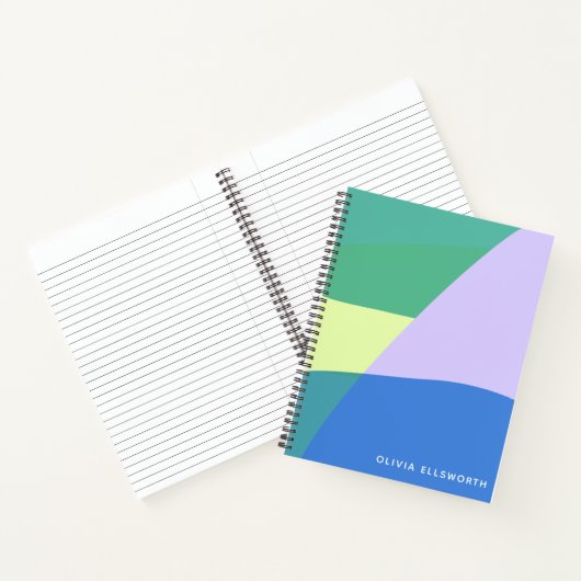 Abstrakter Pastellfarbblock Personalisiert Notizblock (Innenseite)