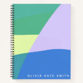 Abstrakter Pastellfarbblock Personalisiert Notizblock (Vorderseite)