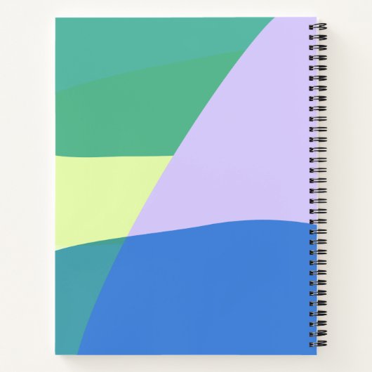 Abstrakter Pastellfarbblock Personalisiert Notizblock (Rückseite)
