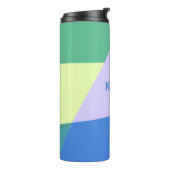Abstrakter Pastellfarbblock Personalisiert Thermosbecher (Nach links gedreht)