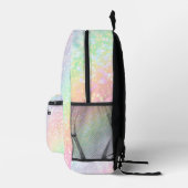 abstrakter pastellfarbener Regenbogen Bedruckter Rucksack (Rechts)