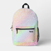 abstrakter pastellfarbener Regenbogen Bedruckter Rucksack (Vorderseite)