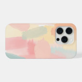 Abstrakter Pastellpinsel iPhone Hülle (Rückseite (Horizontal))