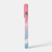 Abstrakter Pastellpinsel iPhone Hülle (Linke Seite)