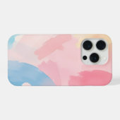 Abstrakter Pastellpinsel iPhone Hülle (Rückseite (Horizontal))