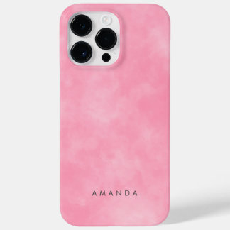 Abstrakter Pastellrosa Himmel Wolken Personalisier Case-Mate iPhone 14 Pro Max Hülle
