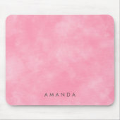 Abstrakter Pastellrosa Himmel Wolken Personalisier Mousepad (Vorne)