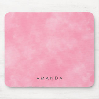 Abstrakter Pastellrosa Himmel Wolken Personalisier Mousepad