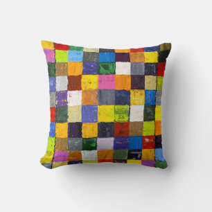 Abstrakter Patchwork-Platz Kissen