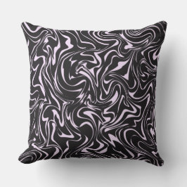 Abstrakter Pattern-Throw-Pillo aus schwarzem und r Kissen