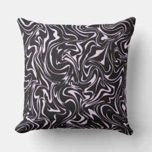 Abstrakter Pattern-Throw-Pillo aus schwarzem und r Kissen