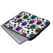 Abstrakter Peacock Feathuster Laptop-Sieb Laptopschutzhülle (Vorne Knopf)