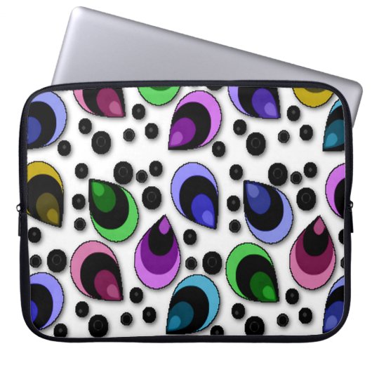 Abstrakter Peacock Feathuster Laptop-Sieb Laptopschutzhülle (Vorderseite)