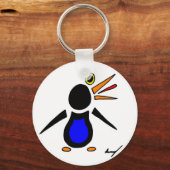 Abstrakter Penguin Round Schlüsselanhänger (Vorderseite)