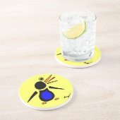 Abstrakter Penguin Untersetzer - Gelb (Seite)