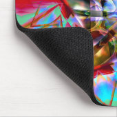 Abstrakter Pentagon-Stern gemischt in Durcheinande Mousepad (Ecke)