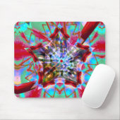 Abstrakter Pentagon-Stern gemischt in Durcheinande Mousepad (Mit Mouse)