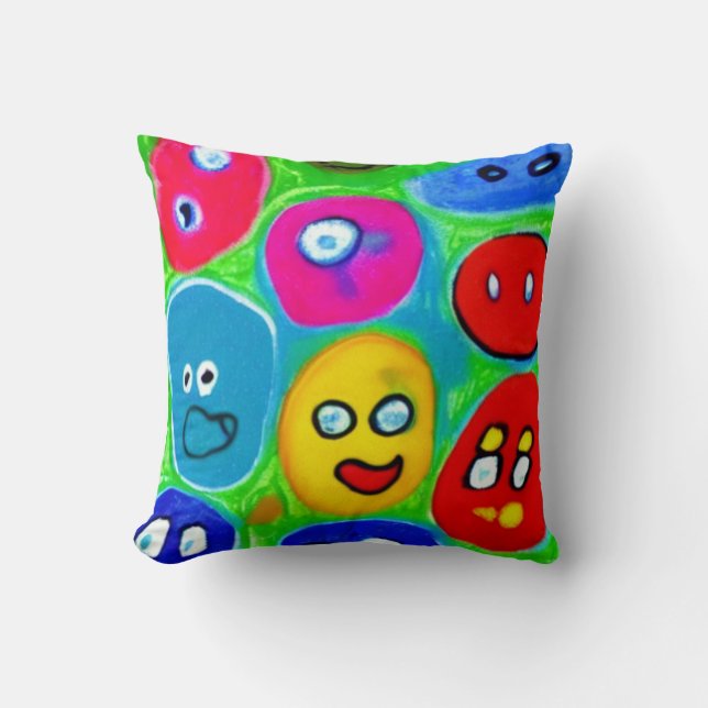 Abstrakter Pet Rock Kissen (Vorderseite)