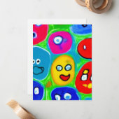 Abstrakter Pet Rock Mitteilungskarte (Vorderseite/Rückseite Beispiel)