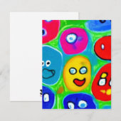 Abstrakter Pet Rock Mitteilungskarte (Vorne/Hinten)