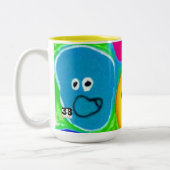 Abstrakter Pet Rock Zweifarbige Tasse (Links)