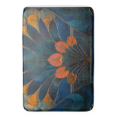 Abstrakter Pfau Art Deco Badematte (Vorderseite Vertikal)