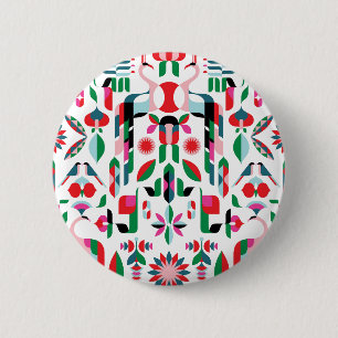 Abstrakter Pfau Button
