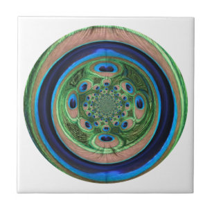 Abstrakter Pfau Fliese