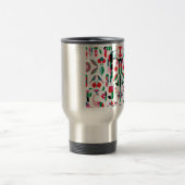 Abstrakter Pfau Reisebecher (Mittel)