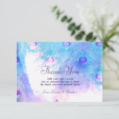 Abstrakter Pfau, Watercolor danken Ihnen Karten (Stehend Vorderseite)