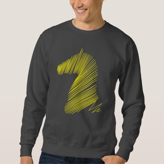 Abstrakter Pferdekopf - Minimalistische Linie Art  Sweatshirt (Vorderseite)