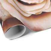 Abstrakter Pfirsich-FarbRosen-Garten-elegantes Geschenkpapier (Rolleneckpunkt)