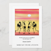 Abstrakter, Phantastischer Break Tanz Geburtstag Einladung (Vorne/Hinten)