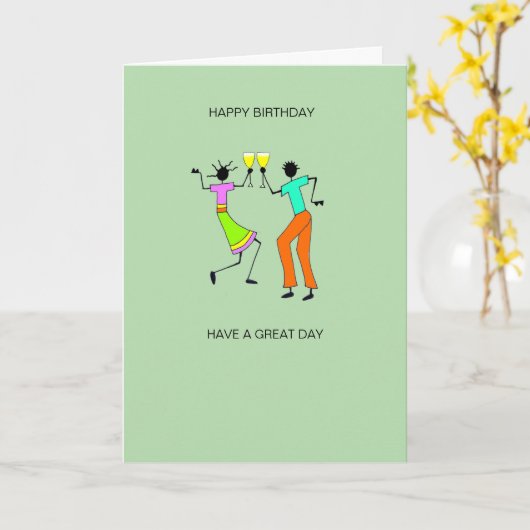 Abstrakter, Phantastischer Geburtstag Karte (Gelbe Blume)