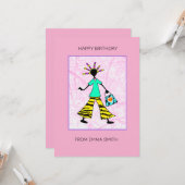 Abstrakter Phantastischer und stilvoller afrikanis Karte (Vorderseite/Rückseite Beispiel)