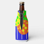 Abstrakter Pickleball Flaschenkühler (Flasche Rückseite)