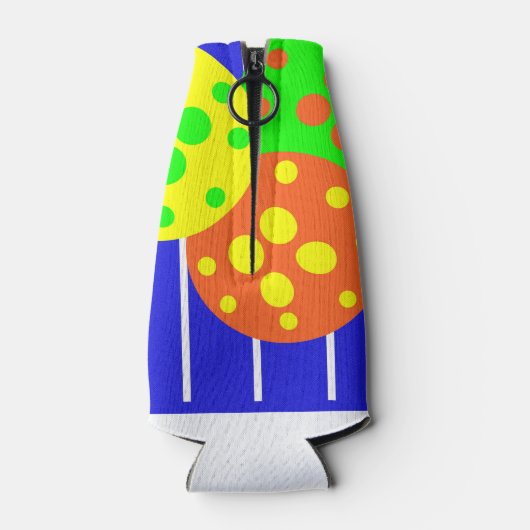 Abstrakter Pickleball Flaschenkühler (Rückseite)