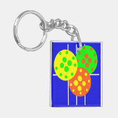 Abstrakter Pickleball Schlüsselanhänger (Vorderseite links)