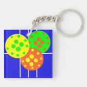 Abstrakter Pickleball Schlüsselanhänger (Rückseite)