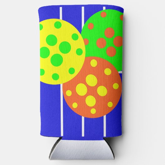 Abstrakter Pickleball Selters Dosenkühler (Vorderseite)